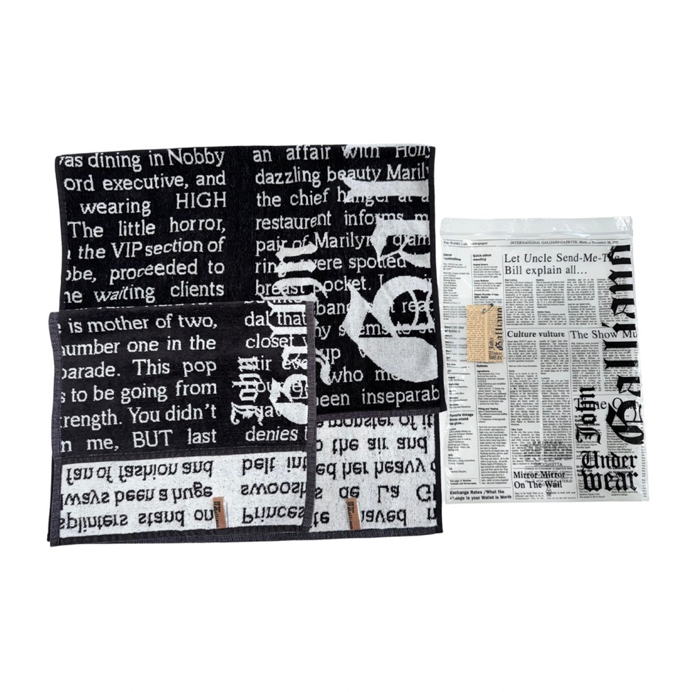 Newspaper Print Black and White Clutch